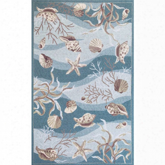 Kas Sonesta 7'6 X 9'6 Hand-hooked Rug In Seafoam