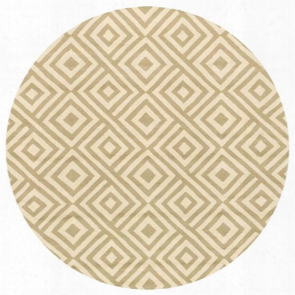 Loloi Venice Beach 7'10 Round Hand Hooked Rug In Gray And Ivory