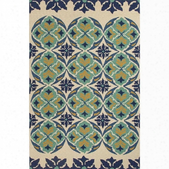 Jaipur Rugs Barcelona 7'6 X 9'6 Rug In Blue And Green