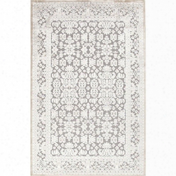 Jaipur Rugs Fables 9'6 X 13'6 Rayon Chenille Rug In Gray And Ivory
