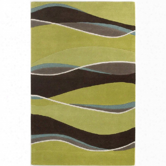 Kas Eternity 8' X 10'6 Hand-tufted Wool Rug In Lime