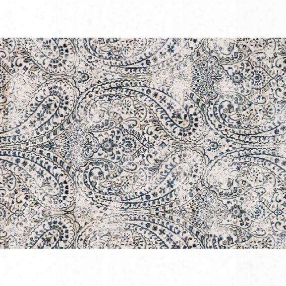 Loloi Torrance 9'3 X 13' Microfiber Rug In Ivory And Indigo