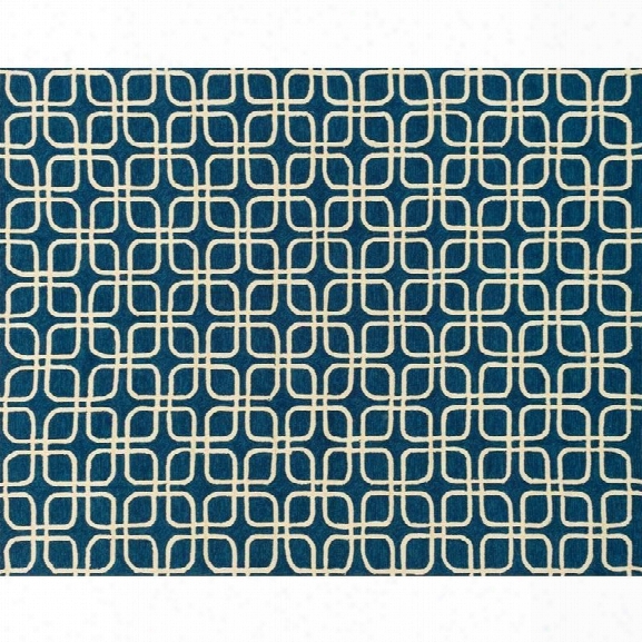 Loloi Venice Beach 9'3 X 13' Hand Hooked Rug In Blue And Ivory
