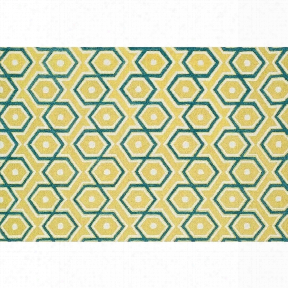 Loloi Weston 7'9 X 9'9 Hand Tufted Wool Rug In Lemon And Aqua