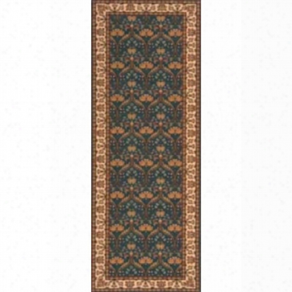 Momeni Persian Garden 8' X 10' Rug In Teal Blue