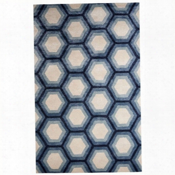 Jaipur Rugs Blue 5' X 8' Hand Tufted Wool Rug In Ivory And Blue