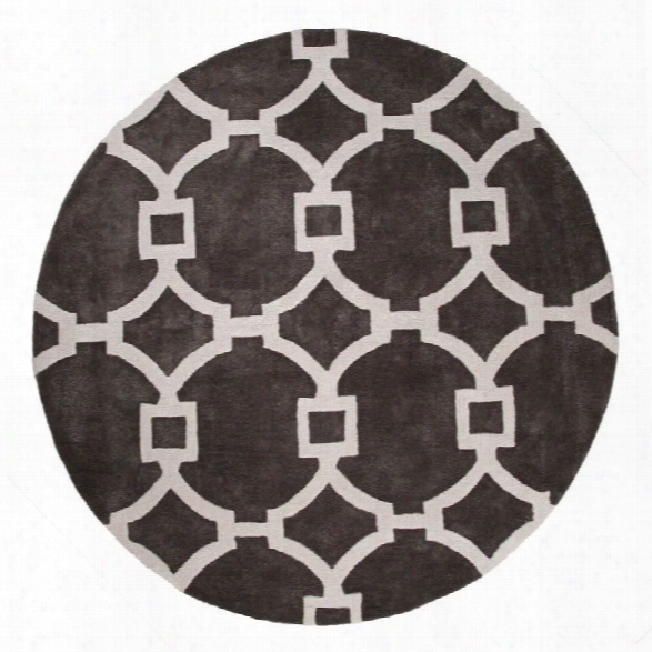 Jaipur Rugs City 8' X 8' Round Hand Tufted Wool Rug In Gray And Ivory