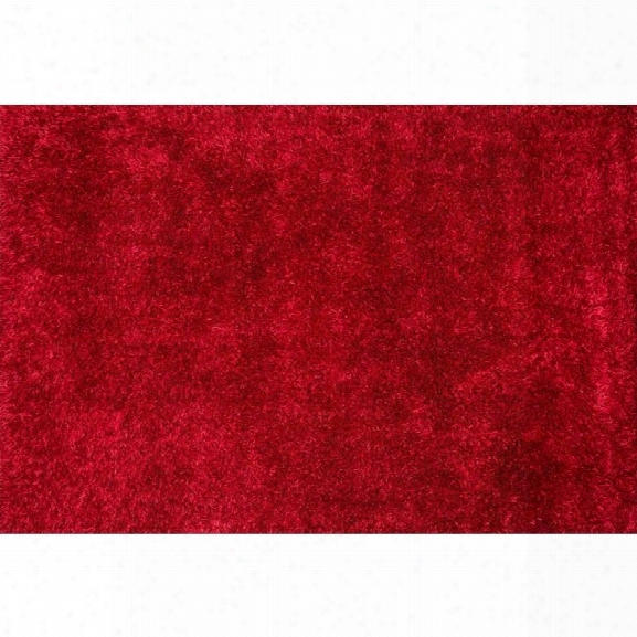 Loloi Carrera 7'9 X 9'9 Hand Tufted Shag Rug In Red