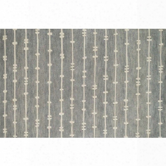 Loloi Nova 7'10 X 11' Wool Rug In Gray And Ivory