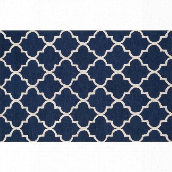 Loloi Panache 9'3 X 13' Hand Hooked Wool Rug In Navy And Silver