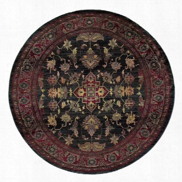 Oriental Weavers Kharma 8' Round Machine Woven Rug In Blue