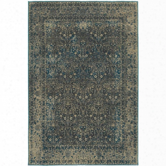 Oriental Weavers Pasha 9'10 X 12'10 Machine Woven Rug In Navy