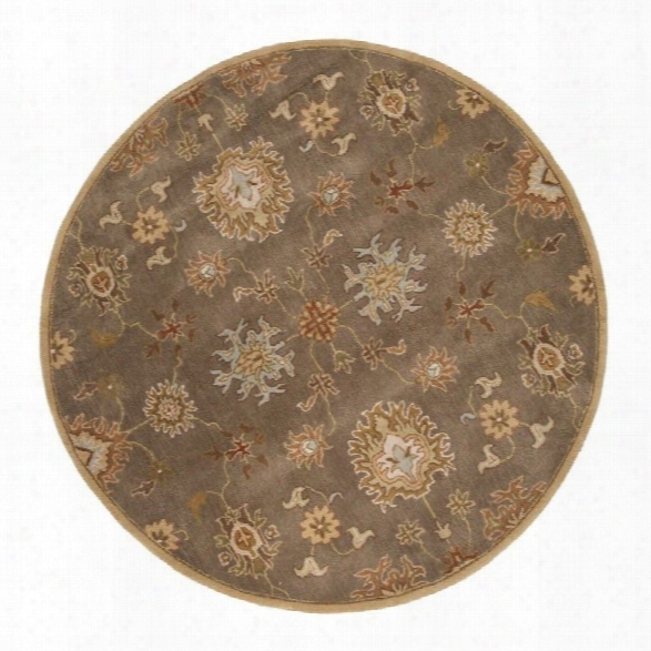 Jaipur Rugs Poeme 8' X 8' Round Hand Tufted Wool Rug In Brown And Red