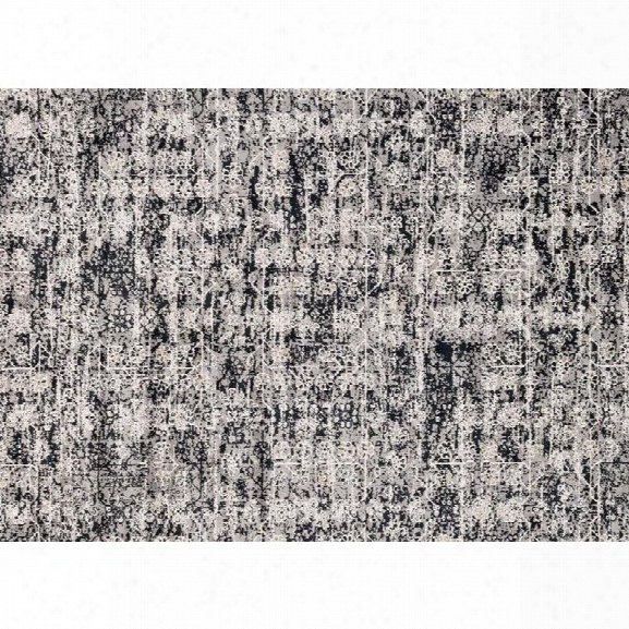 Loloi Torrance 6'7 X 9'2 Microfiber Rug In Gray And Ink