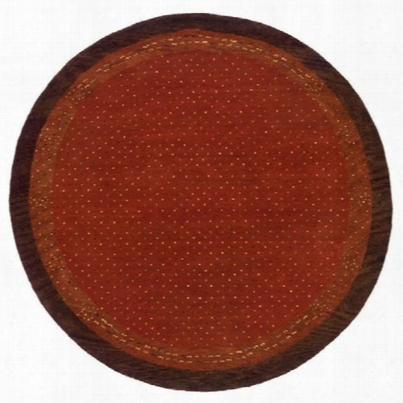 Momeni Desert Gabbeh 8' X 8' Round Rug In Paprika