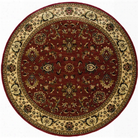 Oriental Weavers Ariana 8' Round Machine Woven Rug In Red