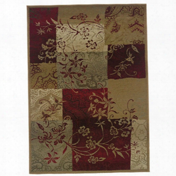 Oriental Weavers Genesis 7'10 X 11'  Machine Woven Rug In Red