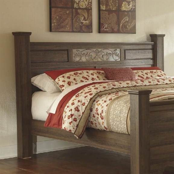 Ashley Allymore Wood King Poster Panel Headboard In Brown