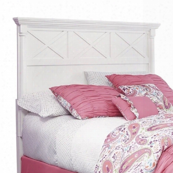 Ashley Kaslyn Wood Full Panel Headboard In White