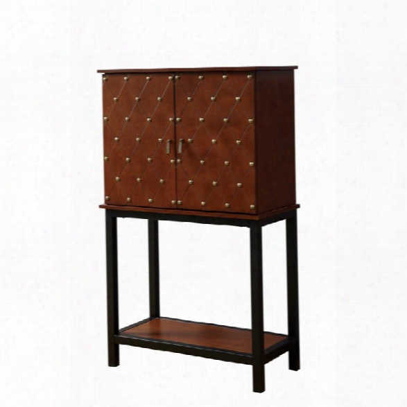 Furniture Of America Murich Wine Cabinet In Cherry