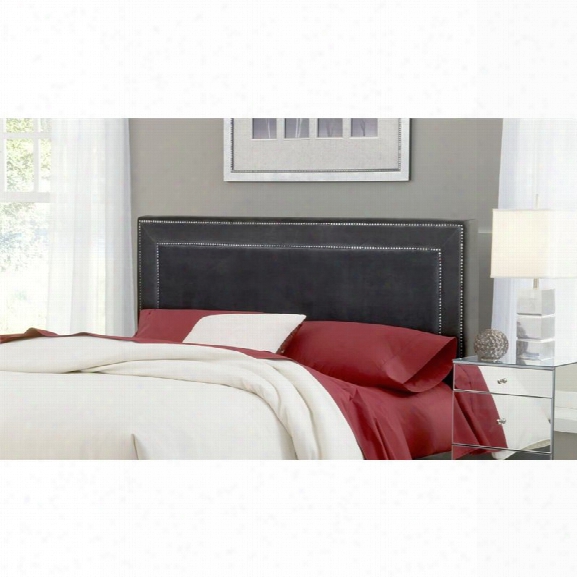 Hillsdale Amber Upholstered King Panel Headboard In Pewter