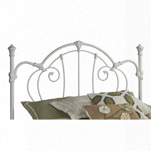 Hillsdale Cherie Full Queen Metal Poster Spindle Headboard In Ivory