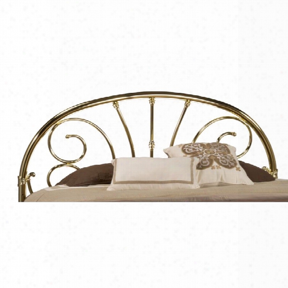 Hillsdale Jackson King Spindle Headboard In Classic Brass Plate