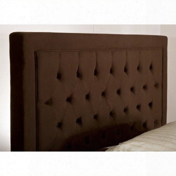 Hillsdale Kaylie Tufted Panel Headboard In Chocolate-king With Rails