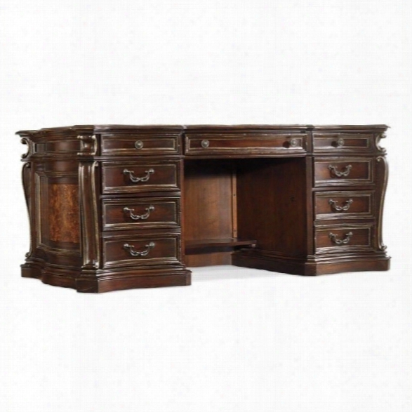 Hooker Furniture Grand Palais Executive Desk In Dark Walnut