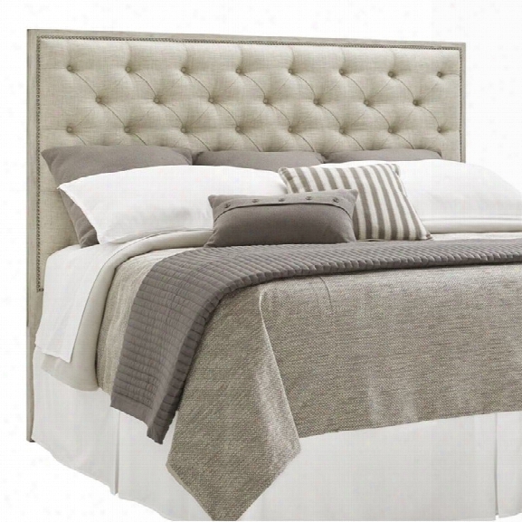 Lexington Oyster Bay Sag Harbor Tufted King Headboard In Silverlake