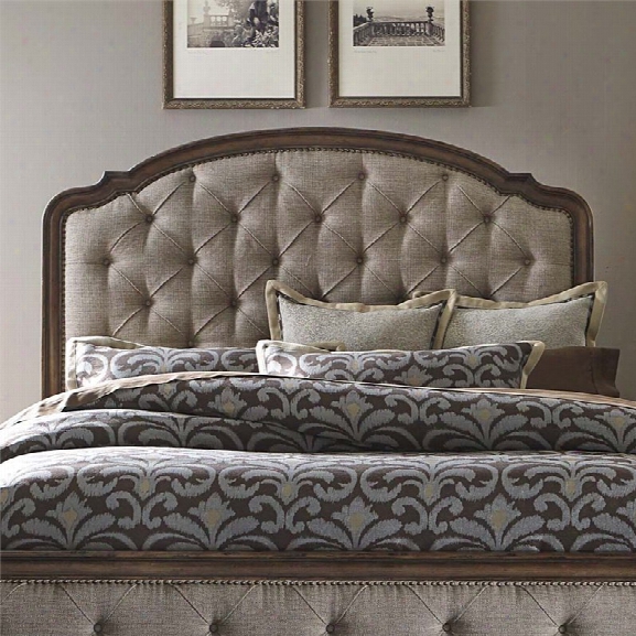 Liberty Furniture Amelia Upholstered Queen Headboard In Antique Toffee