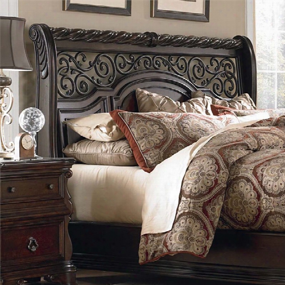 Liberty Furniture Arbor Place King Sleigh Headboard In Brownstone