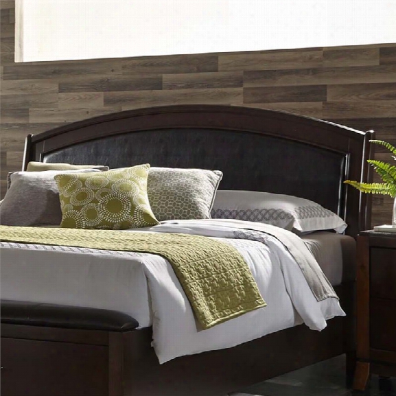 Liberty Furniture Avalon King Faux Leather Panel Headboard In Truffle