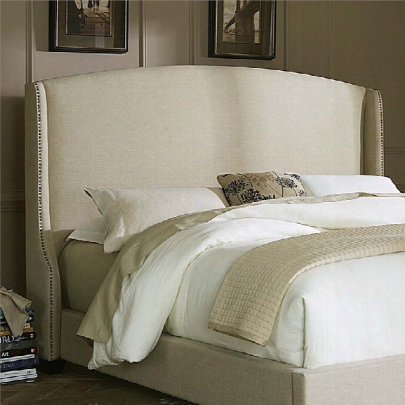 Liberty Furniture Linen Upholstered King Wing Headboard In Natural