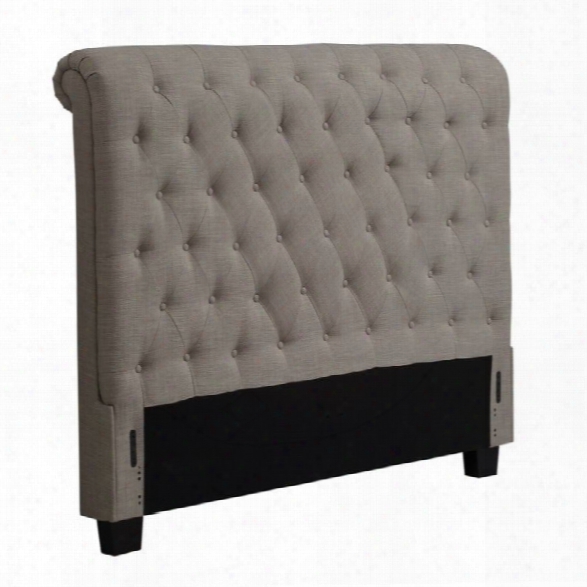 Modus Geneva Tufted Sleigh Headboard In Gray-king