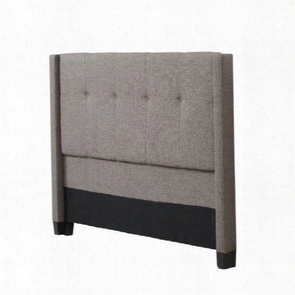 Modus Geneva Tufted Wingback Panel Headboard In Gray-king