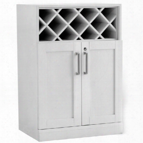 Newage Home Bar 24 X 16 Wine Rack Cabinet In White