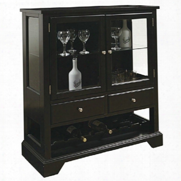 Pulaski Wine Cabinet In Dark Leo Brown