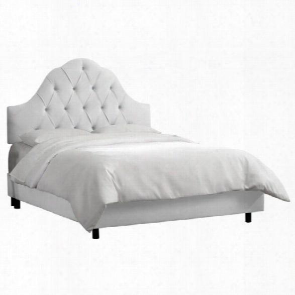 Skyline Furniture Arch Tufted Bed In White-twin