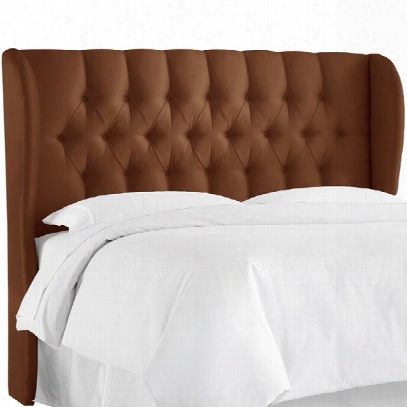 Skyline Upholstered California King Headboard In Chocolate