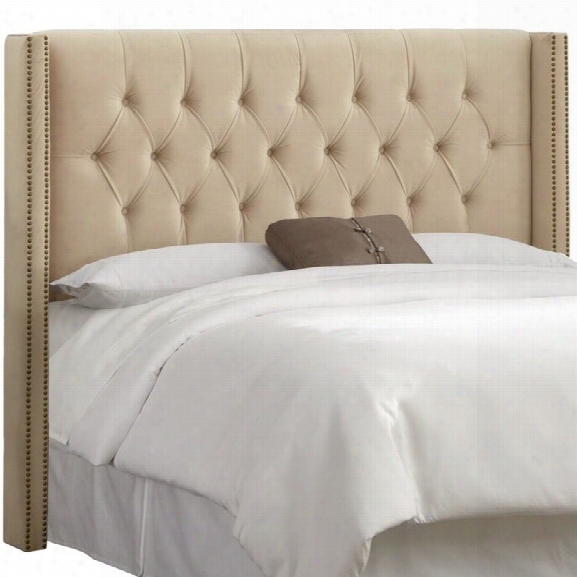 Skyline Upholstered Diamond California King Headboard In Pearl