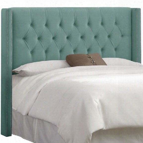 Skyline Upholstered Diamond King Headboard In Caribbean