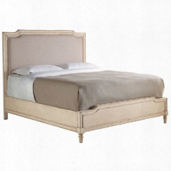 Stanley European Cottage Queen Upholstered Bed In Vintage White