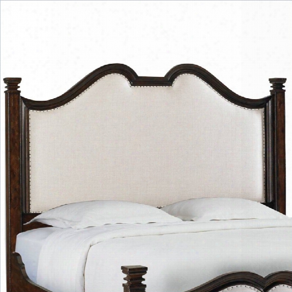 Stanoey Furniture European Farmhouse Hampton Hill Upholstered King Headboard In Terrain And Oatmeal