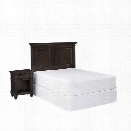 Home Styles Prairie Home Queen Headboard and Night Stand in Black Oak