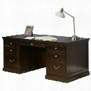 Kathy Ireland Home by Martin Fulton 72 Double Pedestal Executive Desk in Espresso