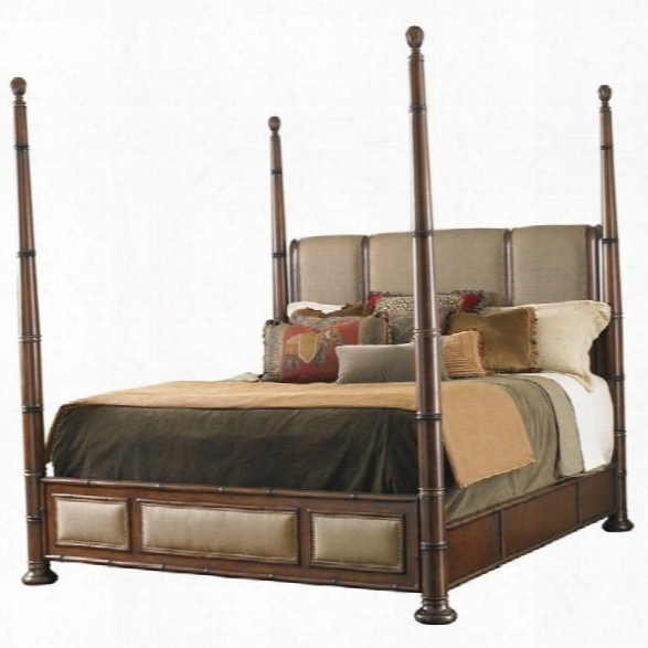 Tommy Bahama Home Landara Monarch Bay Poster Bed In Rich Tobacco-king