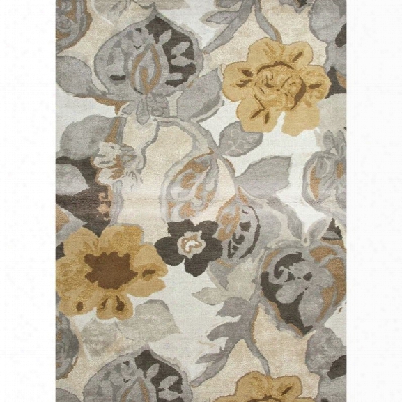 Jaipur Rugs Blue 9'6 X 13'6 Hand Tufted Wool Rug In Ivory And Yellow