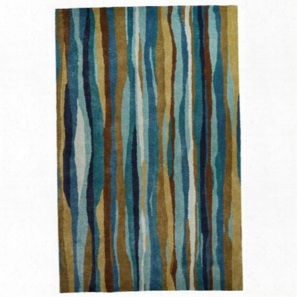 Jaipur Rugs Cascade 8' X 11' Han Tufted Wool Rug In Bblue And Green