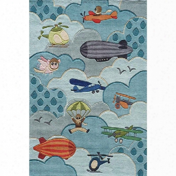 Momeni Lil Mo Whimsy 8' X 10' Rug In Sky